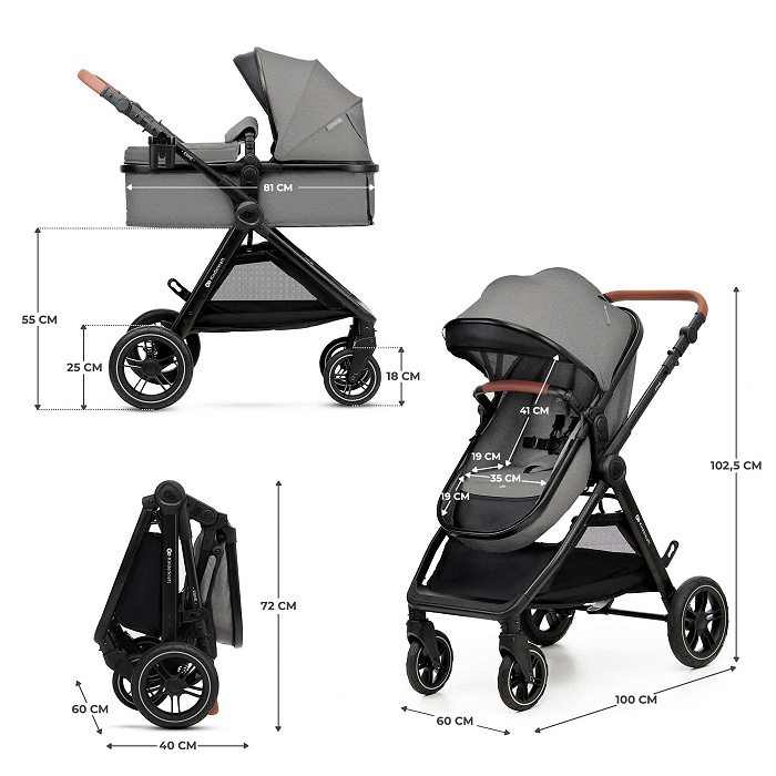 SILLA DE PASEO ESME 3 in 1 MINK PRO 2 GREY