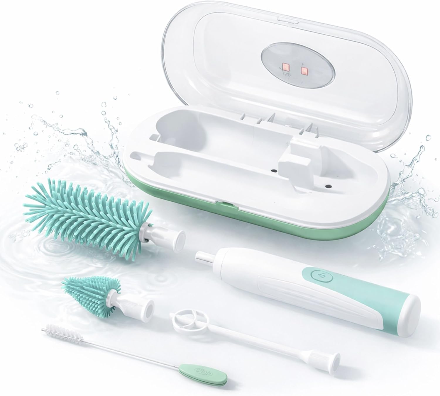 SET CEPILLO LIMPIABIBERONES Y TETINAS ELECTRICO