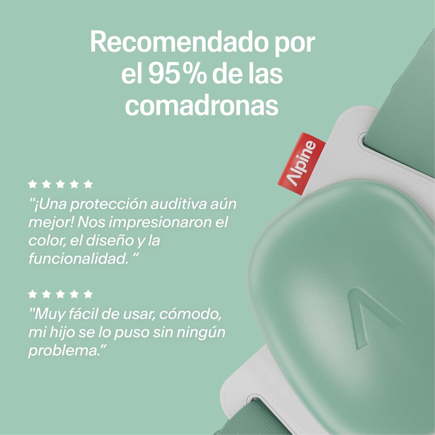 ALPINE AURICULARES ANTIRUIDO MUFFY BABY 0-4 AÑOS GREEN