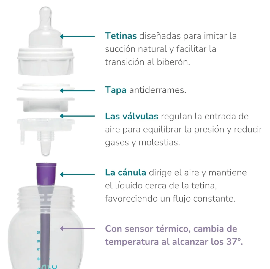PACK BEBEDUE NEWBORN - 2 BIBERONES 160ML+2 BIBERONES 260ML+2 TETINAS FLUJO RAPIDO