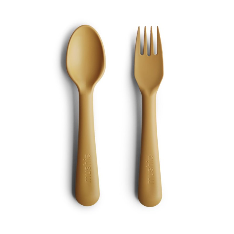 PACK TENEDOR Y CUCHARA SOLID MUSTARD