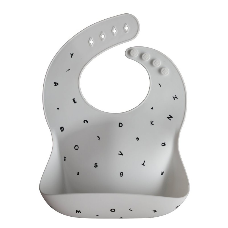 Babero Silicona PRINT White Letters