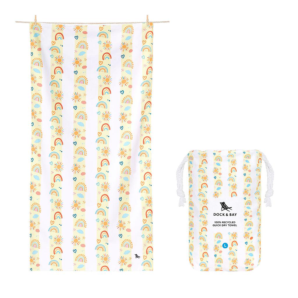 TOALLA DOCK&amp;BAY KIDS RAINBOW ROAD 160X90