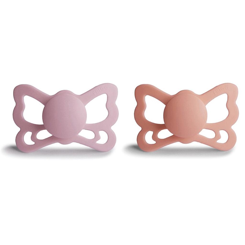 PACK 2 CHUPETES ANAT. SILICONA BUTTERFLY PRIMROSE/PRETTY P. 6+