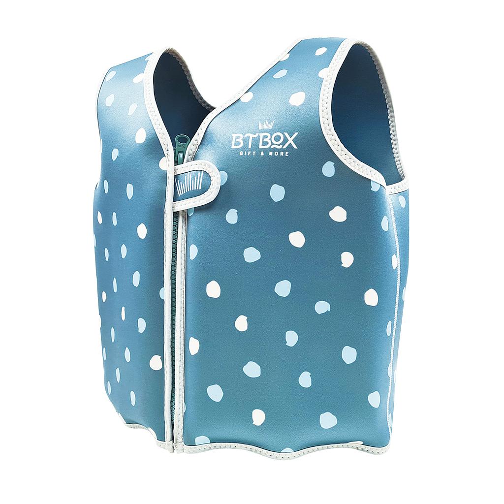 CHALECO FLOTADOR BTBOX SUMMER 2023 LUNARES VERDE 9-14 KG-TALLA XS