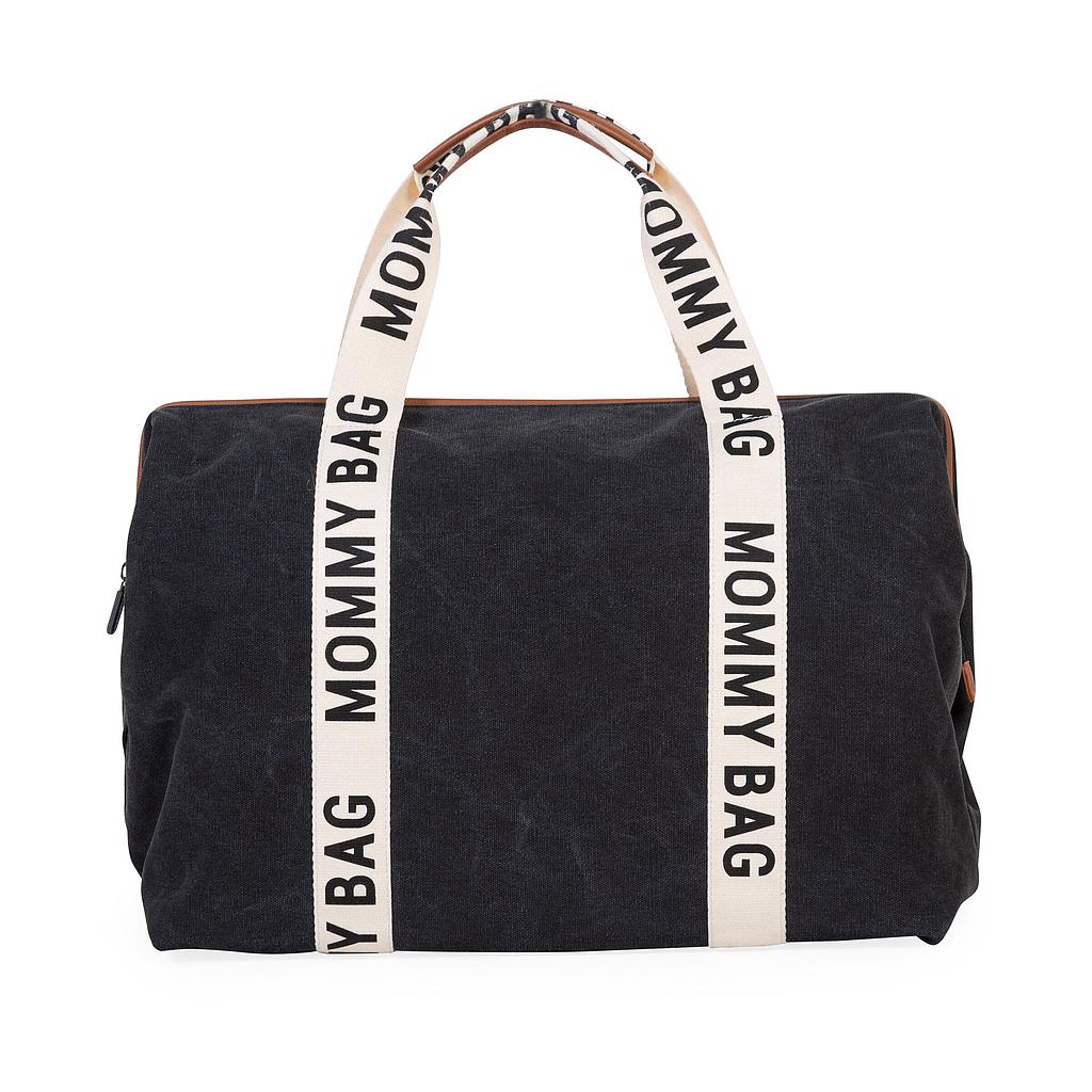 BOLSO MOMMY BAG SIGNATURE CANVAS NEGRO