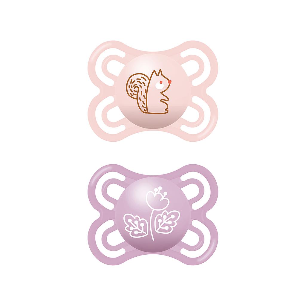 CHUPETE SILICONA PERFECT 0+ ROSA (2 ud)