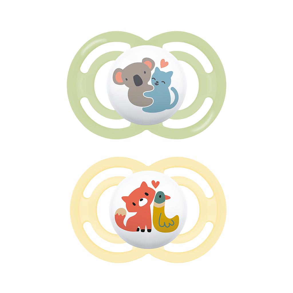CHUPETE SILICONA PERFECT 6M+ UNISEX (2 ud)