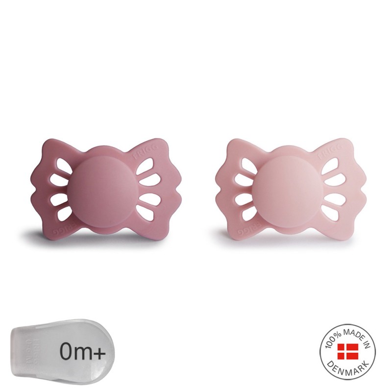 PACK 2 CHUPETES SIMETRIC SILICONA LUCKY CEDAR/BABY PINK 0M+