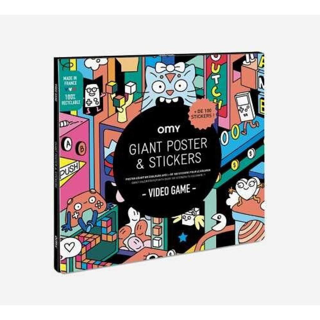 OMY POSTER XL OMY VIDEO GAMES +PEGATINAS