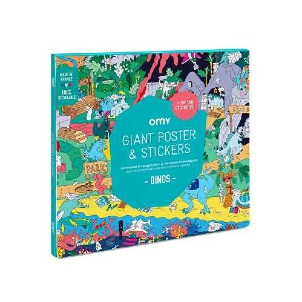 OMY POSTER XL OMY DINOS+PEGATINAS