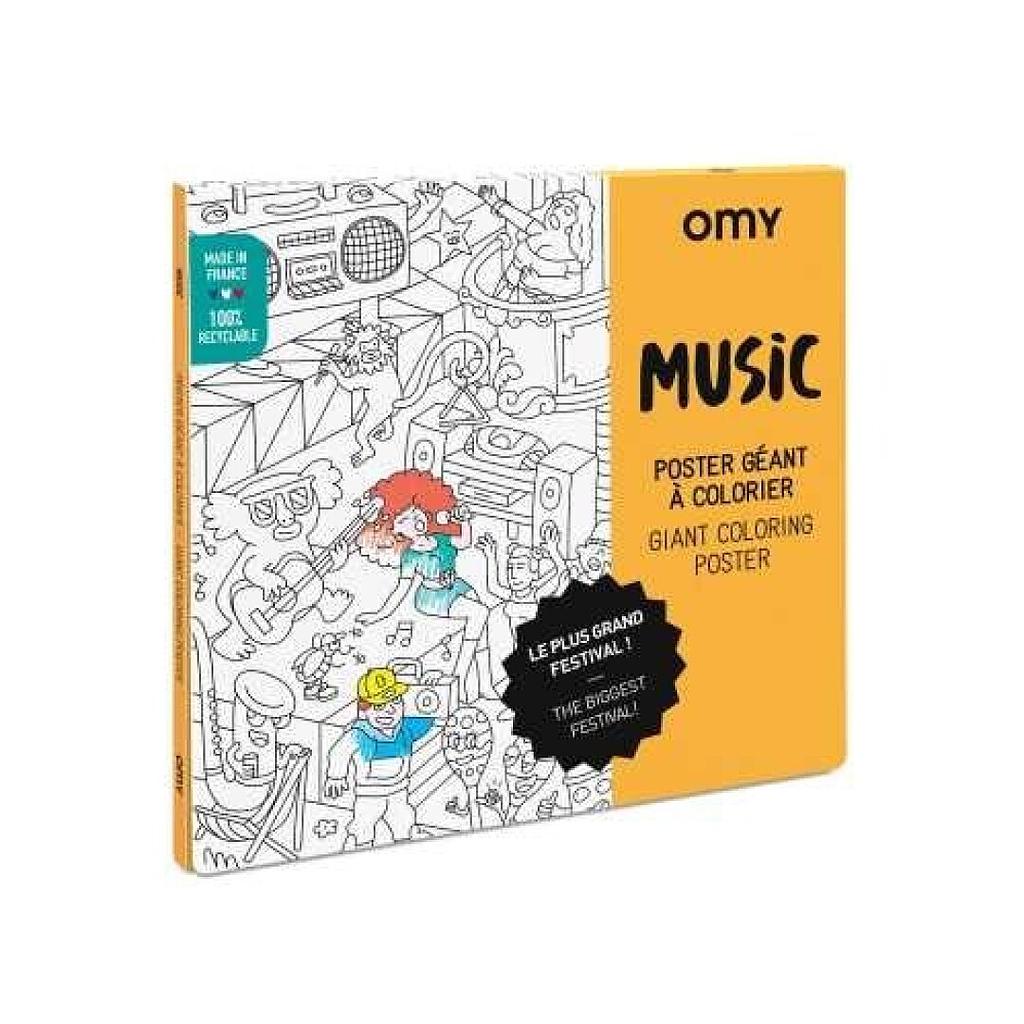 OMY POSTER XL OMY MUSIC PARA COLOREAR