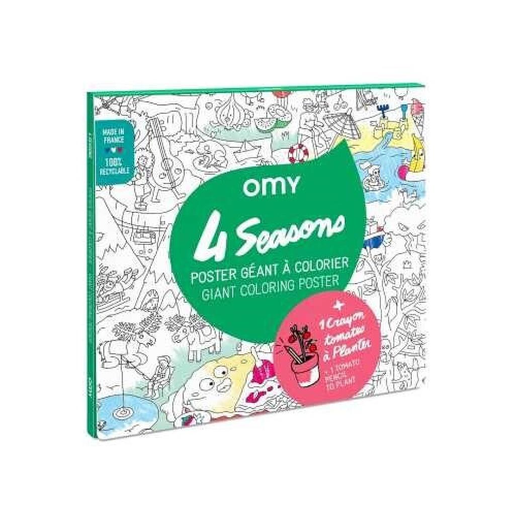 OMY POSTER XL OMY 4 ESTACIONES PARA COLOREAR