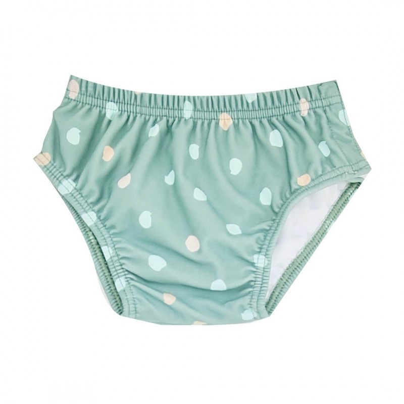 BAÑADOR PAÑAL BTBOX UPF 50+ LUNARES VERDE 6-12 MESES