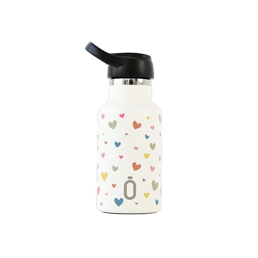 BOTELLA TERMICA RUNBOTT 350ML +TAPON SPORT CORAZONES NATA