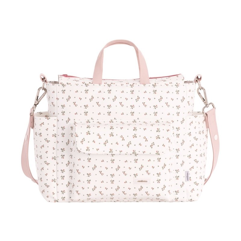BOLSO MATERNAL PACK AURA BEIGE/FLORES