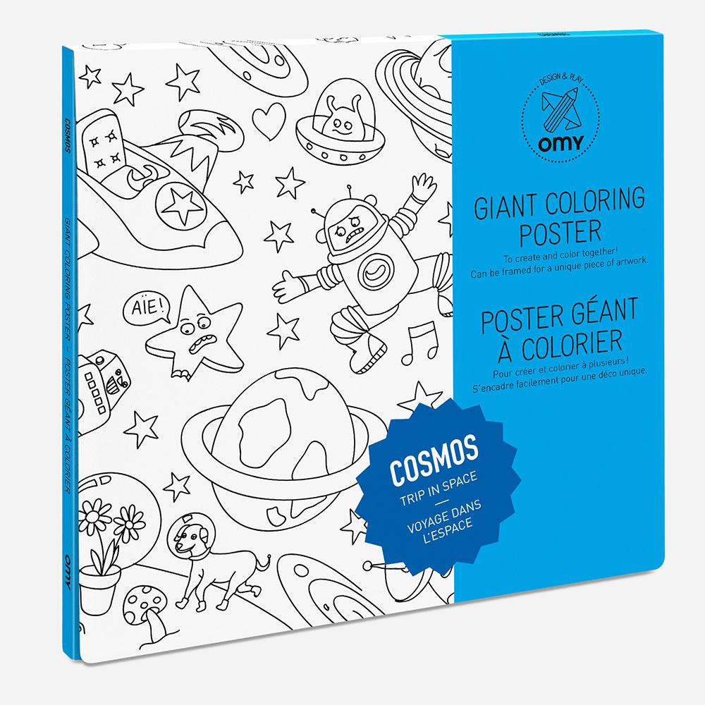 OMY POSTER XL OMY COSMOS PARA COLOREAR