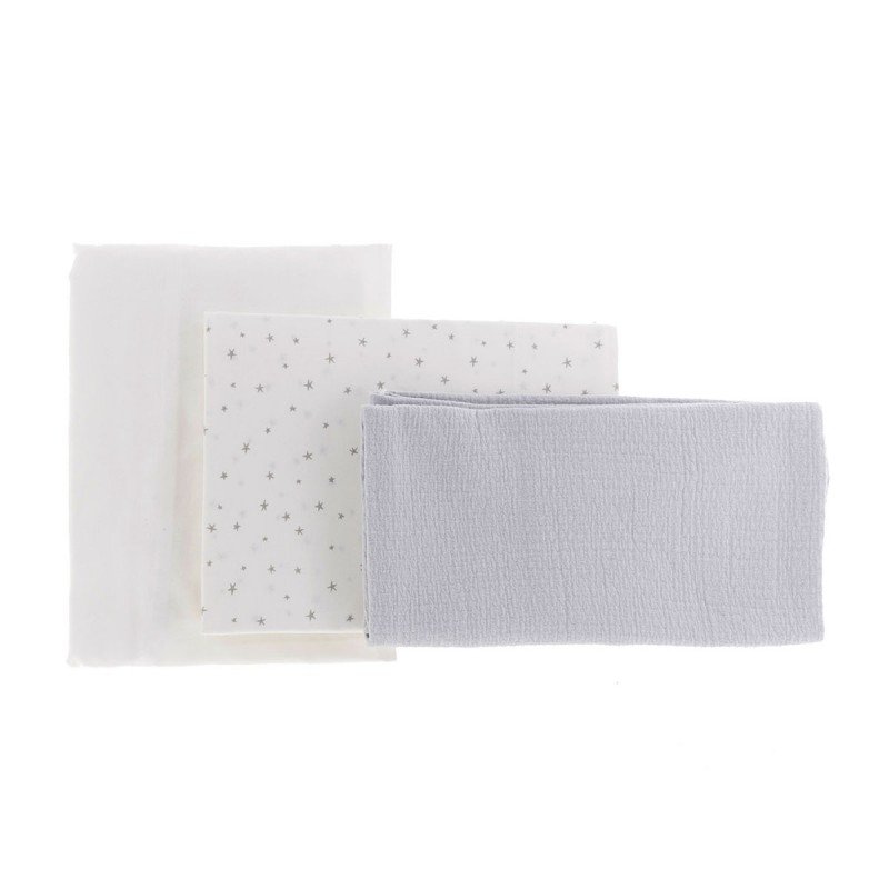 SABANA MINICUNA 3 PCS 80X120 CM MAGIA GRIS