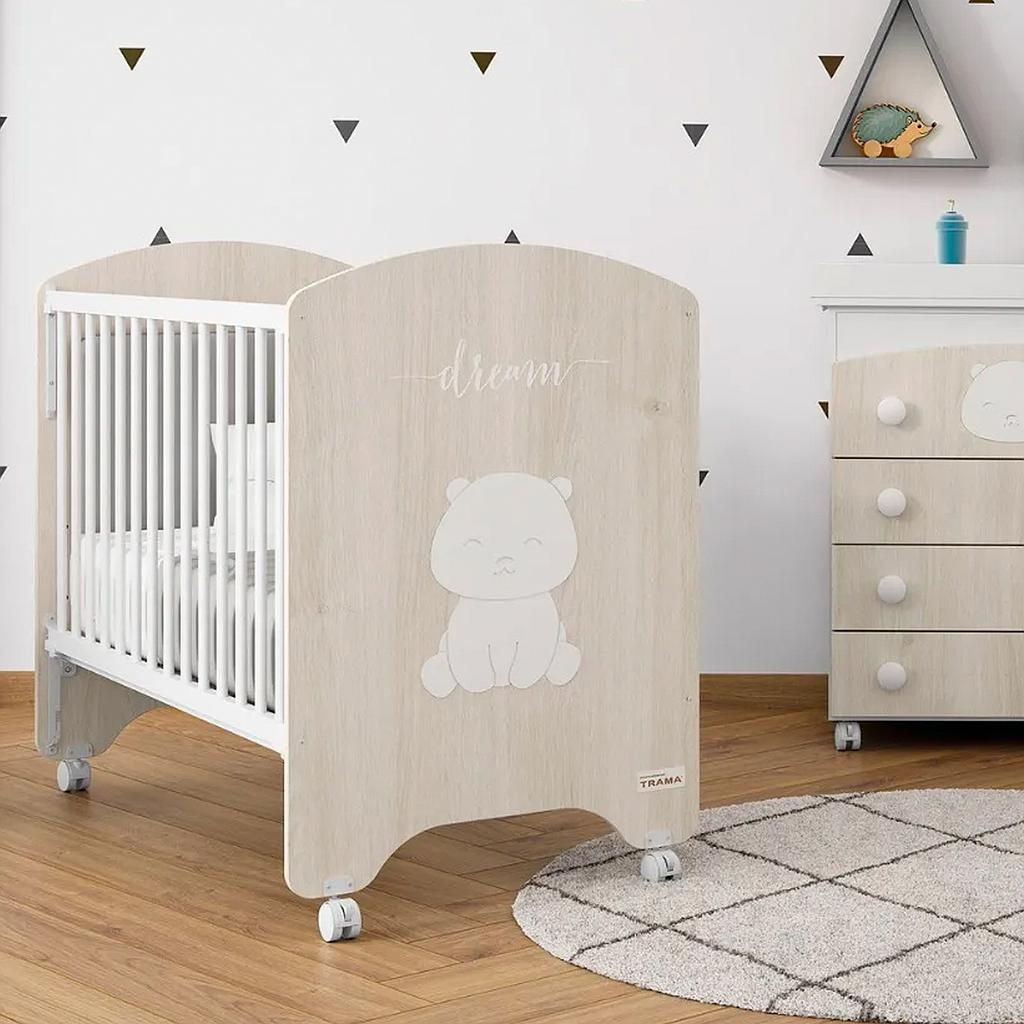 CUNA COLECHO DREAM BEAR ROBLE VERSO/BLANCO MATE
