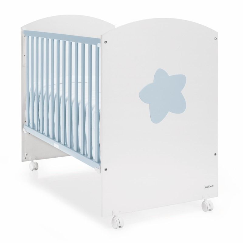 CUNA COLECHO 120X60 BIG STAR BLANCO/AZUL