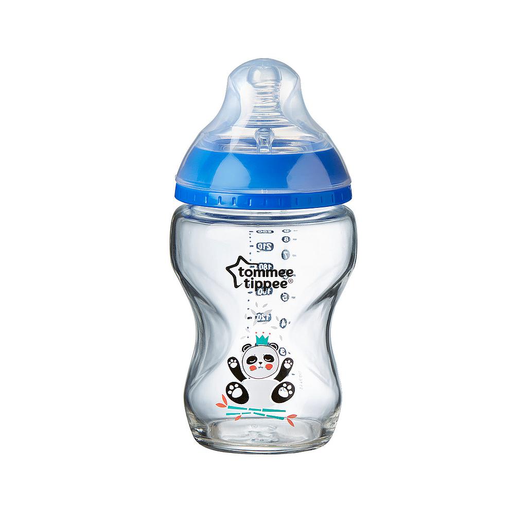 BIBERON CTN CRISTAL 250ML AZUL +0M