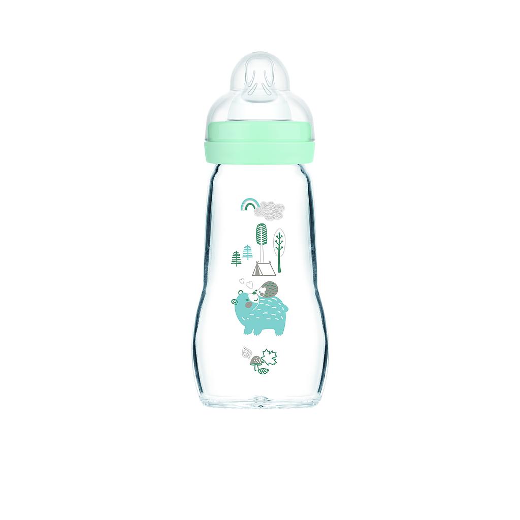 MAM BIBERON CRISTAL FEEL GOOD +2M 260ML AZUL