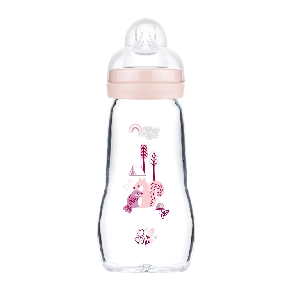 MAM BIBERON CRISTAL FEEL GOOD +2M 260ML ROSA