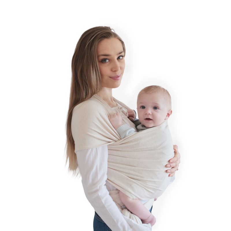 MUSHIE FULAR PORTABEBE BEIGE MELANGE 540X45 CM