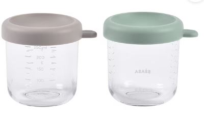 PACK 2 UNDS PORTIONS CRISTAL 250ML GRIS/VERDE