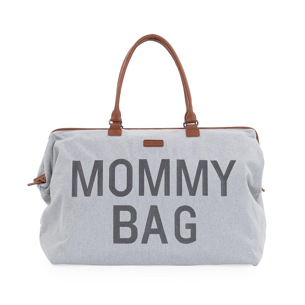 BOLSO MOMMY BAG GRANDE AZUL CANVAS GRIS
