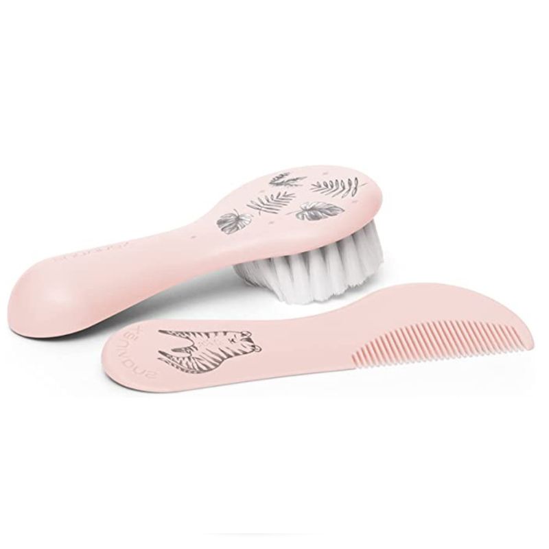 SET DE CEPILLO Y PEINE ROSA