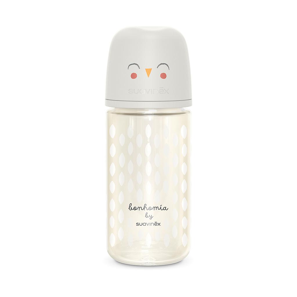 BIBERON VIDRIO 240ML BONHOMIA FEATHER BEIGE