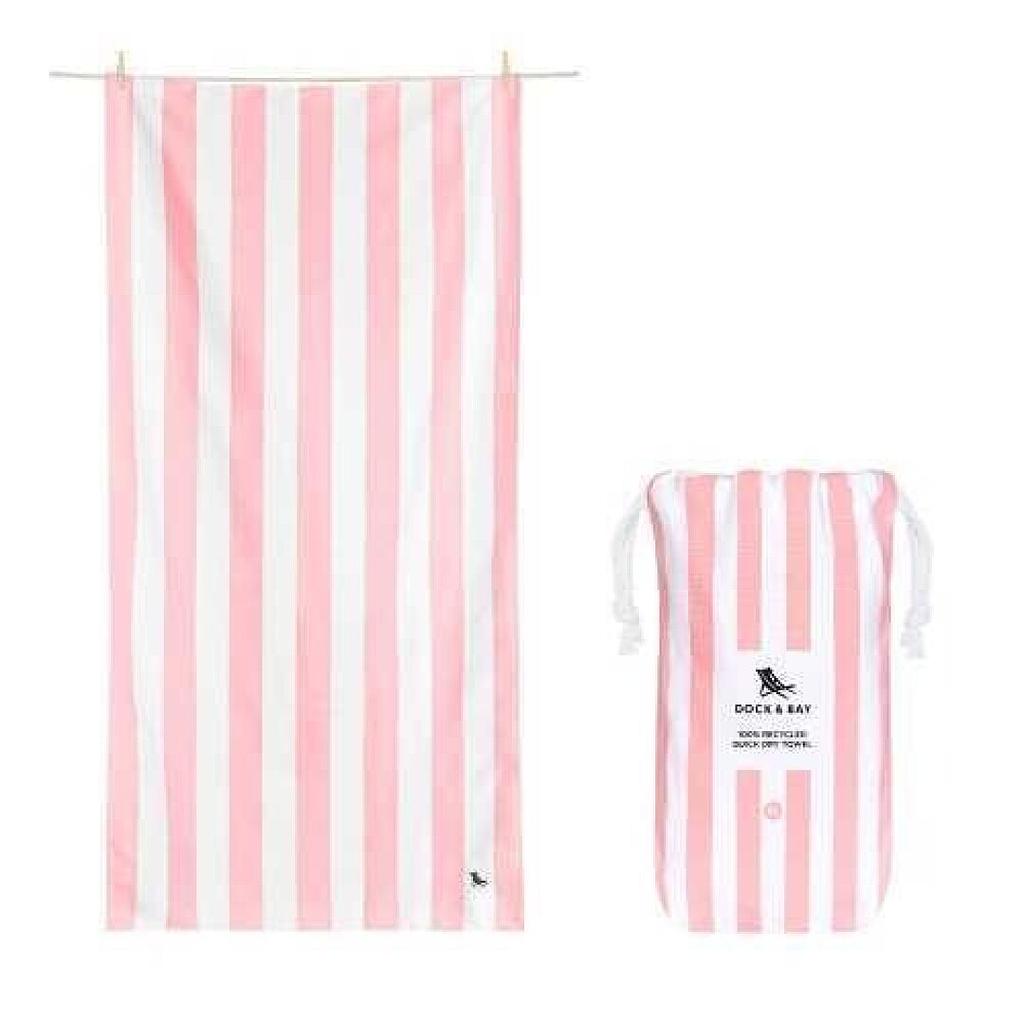 TOALLA DOCK&amp;BAY KIDS CABANA ROSA 160X90