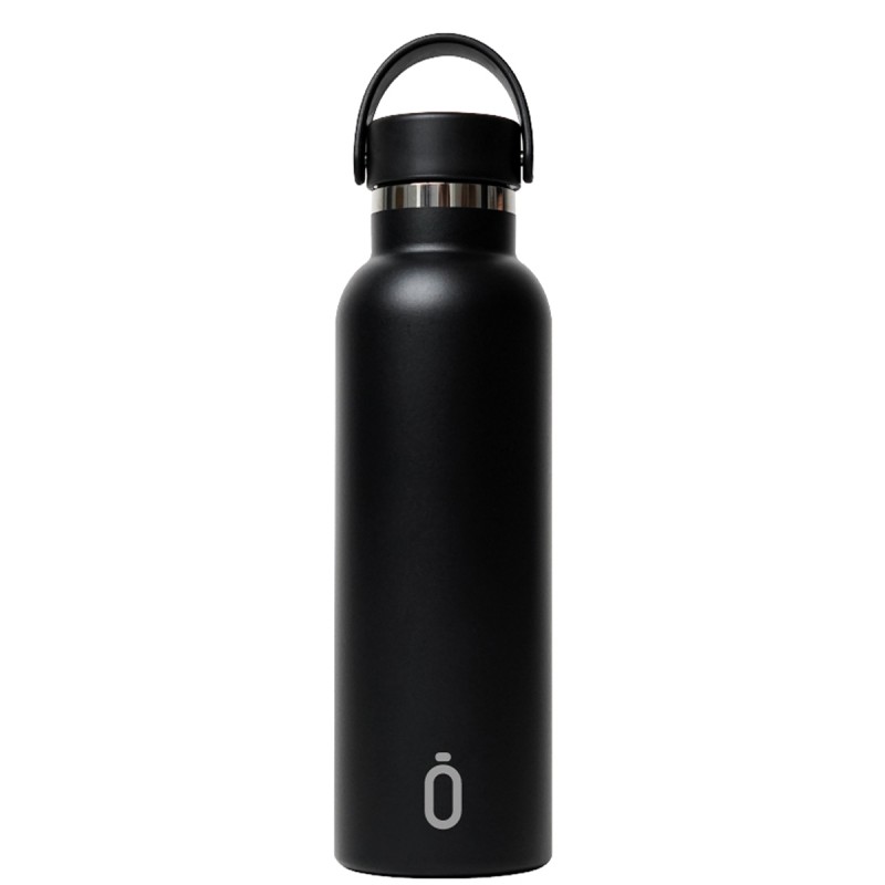 BOTELLA TERMICA RUNBOTT 600ML +TAPON STANDARD PLAIN NEGRO