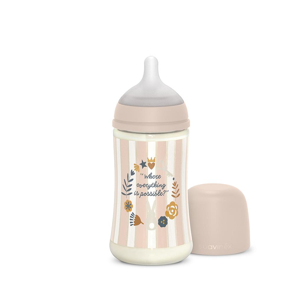 BIBERON Poliamida 270ML WONDERLAND RAYAS ROSA