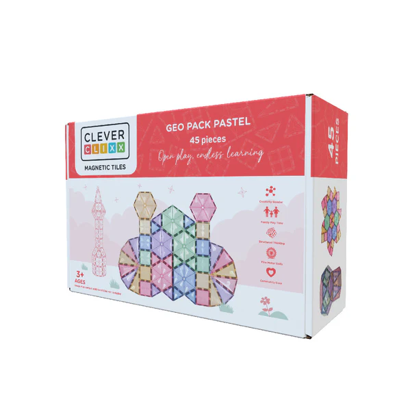CLEVERCLIXX PACK GEO PASTEL 45 piezas