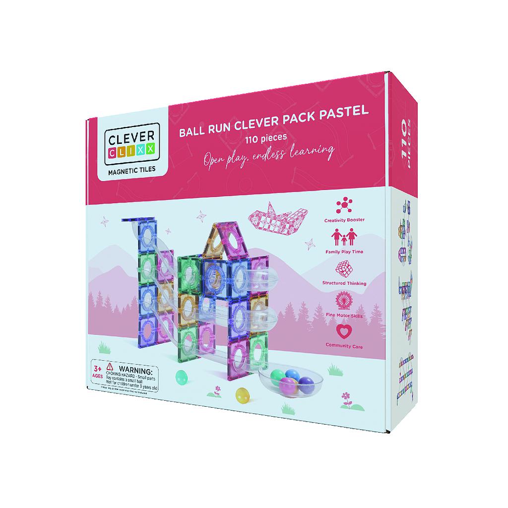 CLEVERCLIXX PISTA DE BOLAS PASTEL 110 piezas