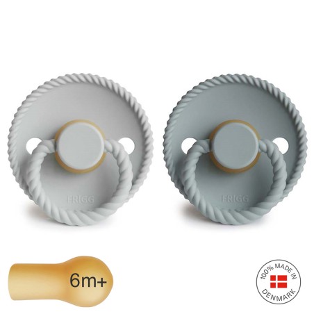 Pack 2 Chupetes FRIGG Block Latex ROPE 6m+ F.Gray/S.Gray