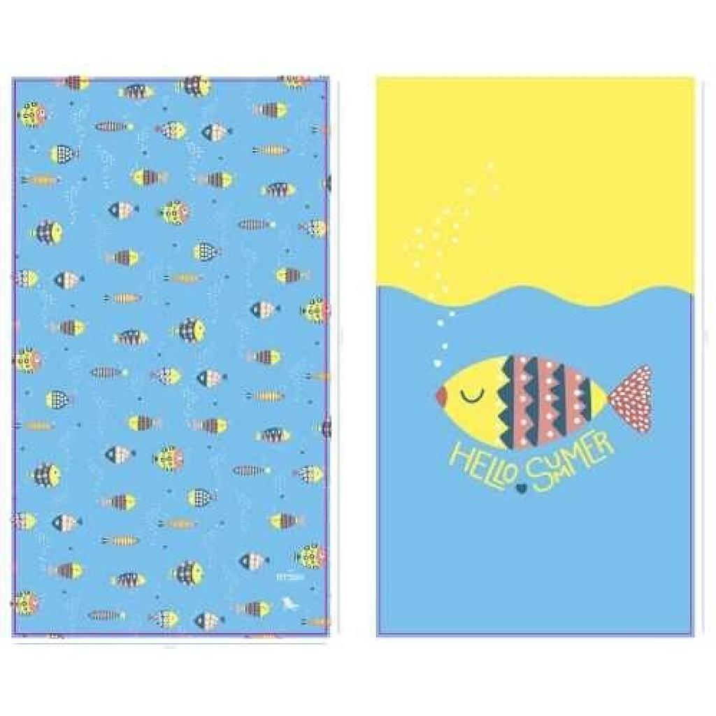 TOALLA DOCK &amp; BAY BTBOX PECES 1.60x0,90