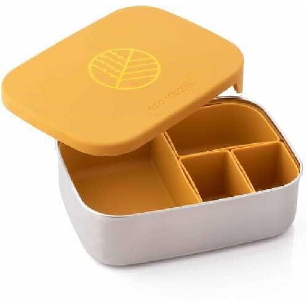 CAJA LUNCH ACERO INOX ECO RASCALS MOSTAZA