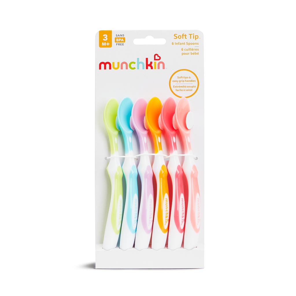 MUNCHKIN Pack 6 cucharas ergonómicas punta blanda