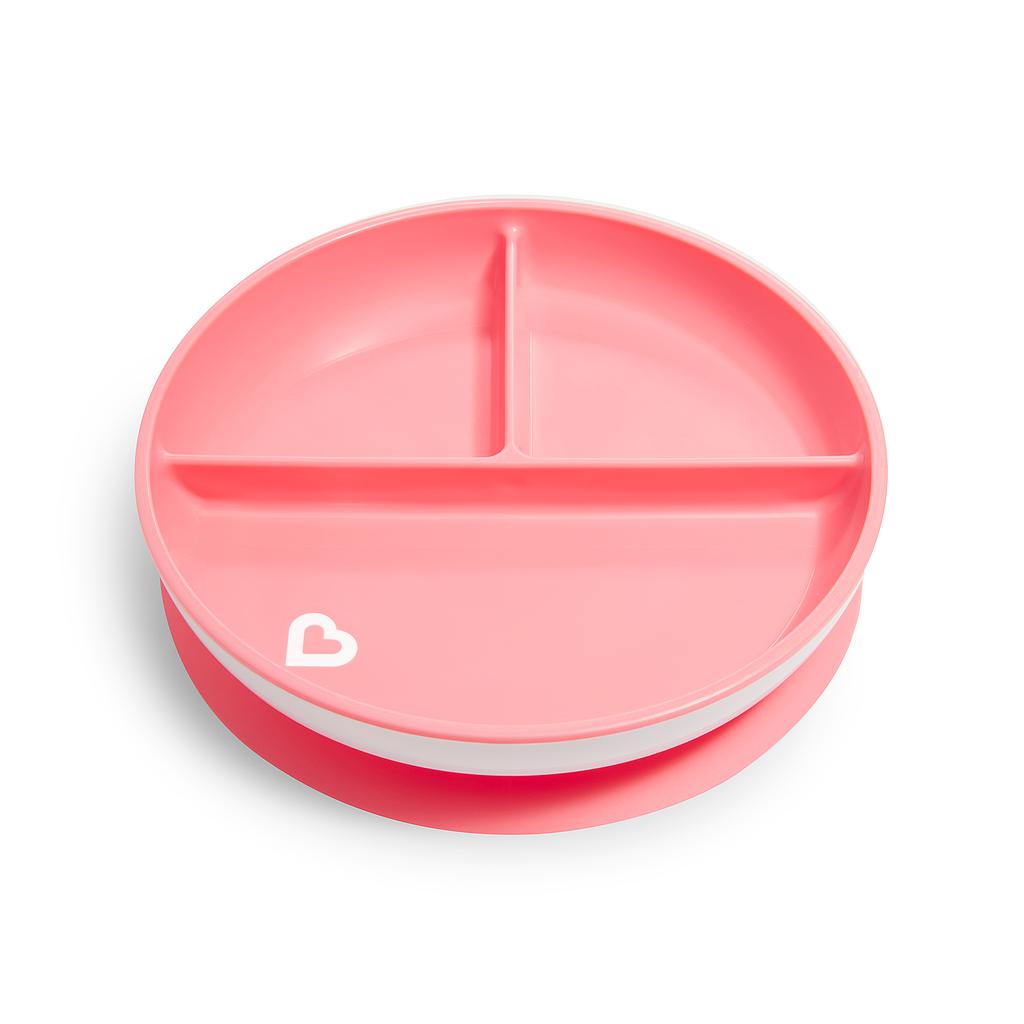 MUNCHKIN Stay Put - Plato con Ventosa y compartimentos varios colores, 1 Unidad