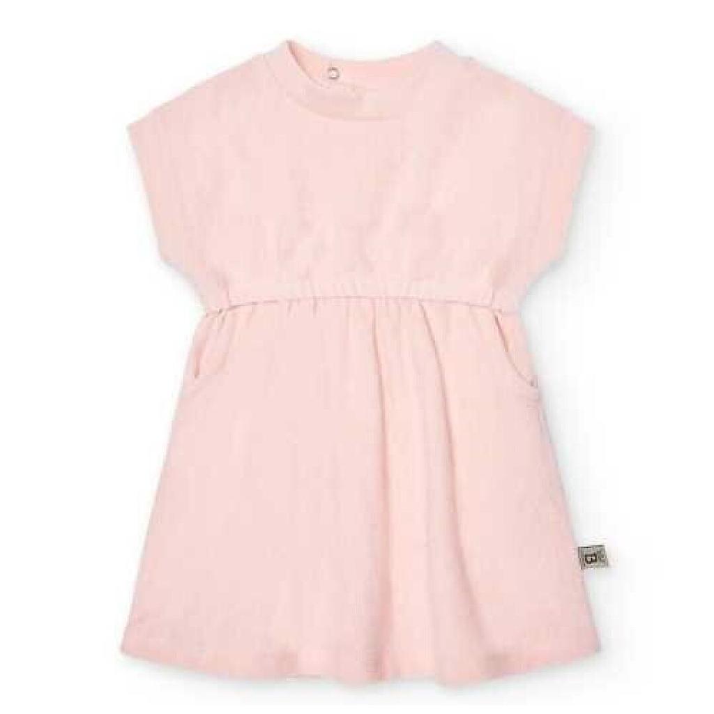 VESTIDO BTBOX RIZO ROSA 2-3 AÑOS