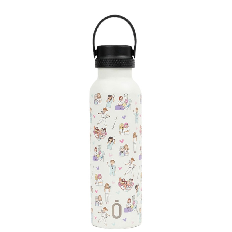 BOTELLA TERMICA RUNBOTT 600ML +TAPON ENFERMERA EN APUROS BLOSSOM
