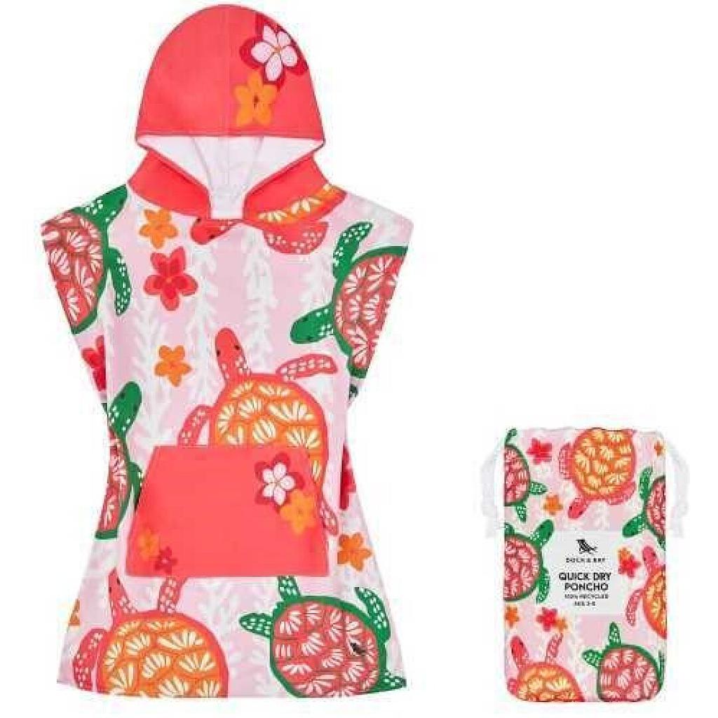 PONCHO DOCK&amp;BAY TURTLEY 3-5 AÑOS