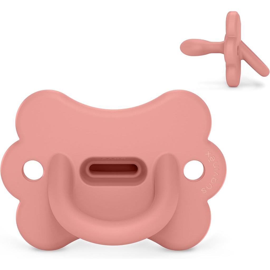 CHUPETE TODOSILICONA FIS. 0-6M BUTTERFLY ROSA