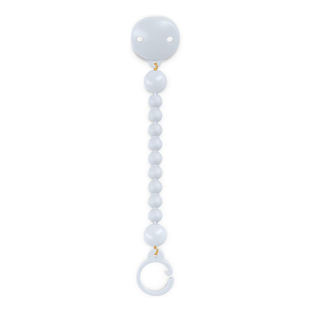 CADENA CHUPETE C/BROCHE BOLITAS SILICONA AZUL SOFT