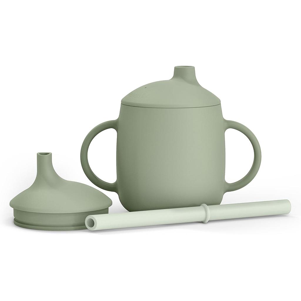 TAZA SILICONA EVOLUTIVA 3 EN 1 VERDE