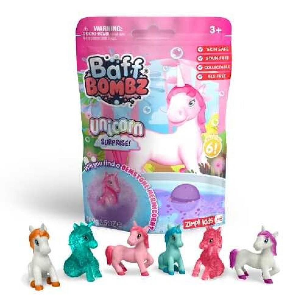 BOMBA DE BAÑO SURPRISE UNICORNIOS 1x100gr.