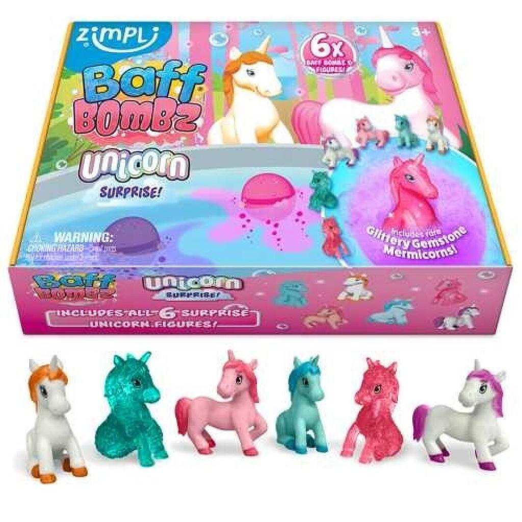 PACK 6 BOMBAS DE BAÑO SURPRISE UNICORNIOS